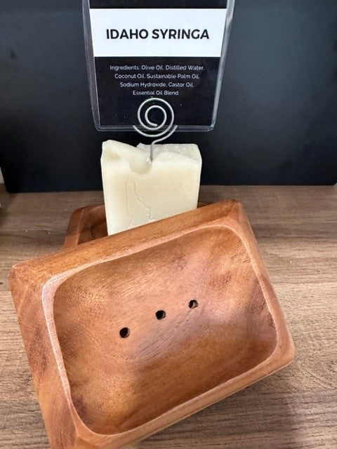 Acacia Wood Soap Dish - Idaho Soap Company