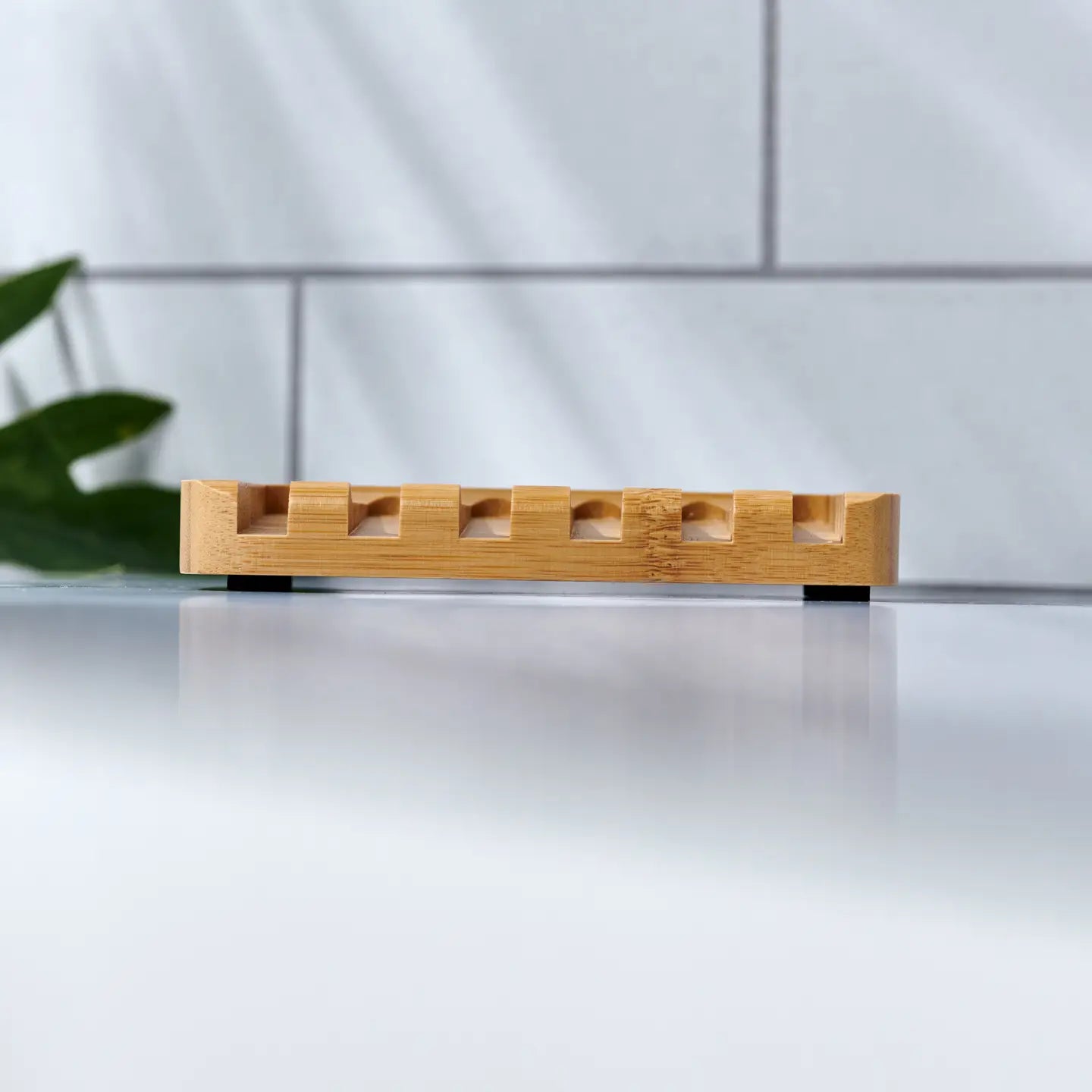Bamboo Waterfall Self-Draining Soap Dish