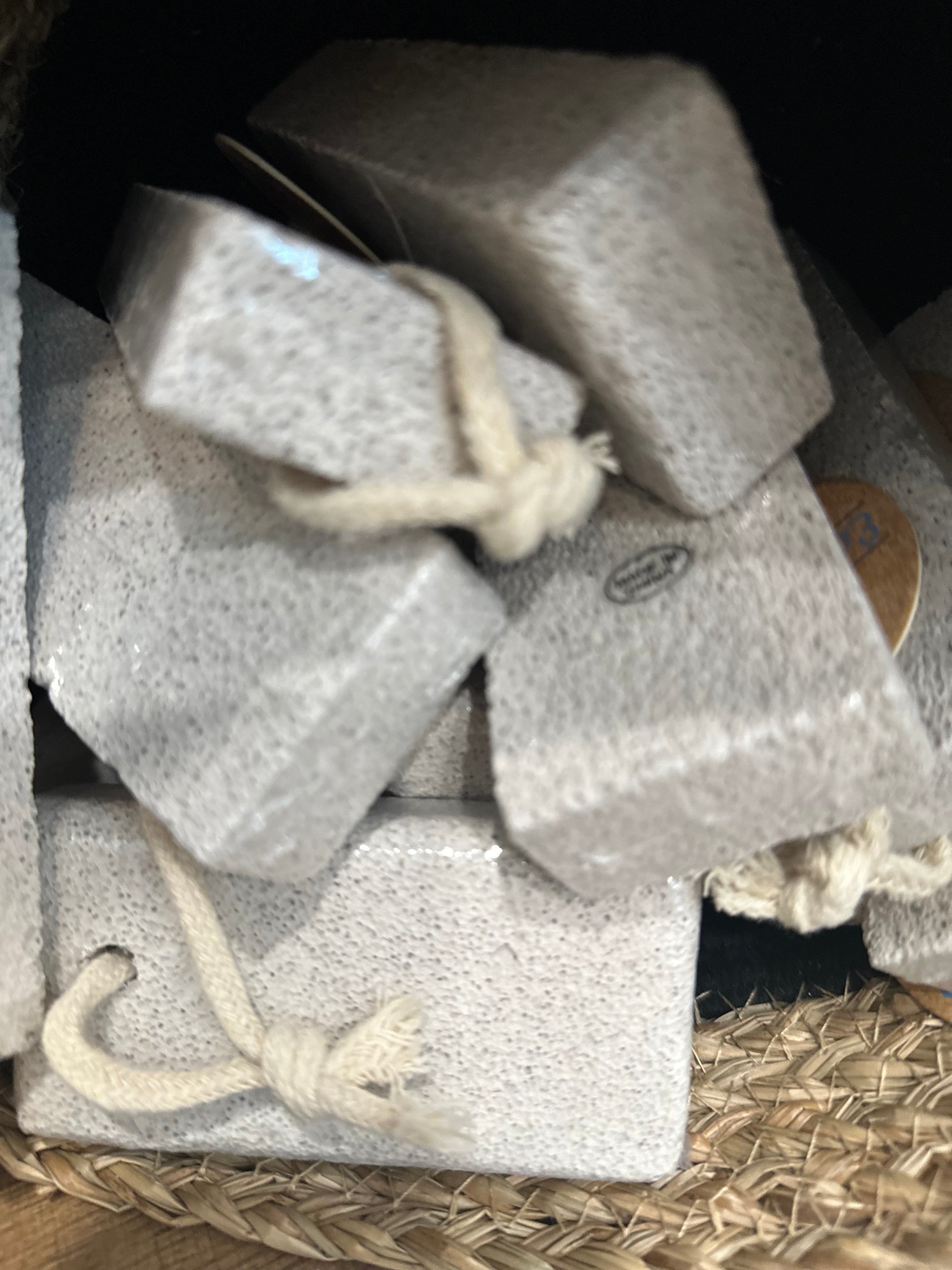 Rectangular Natural Pumice Stone w/rope - Idaho Soap Company