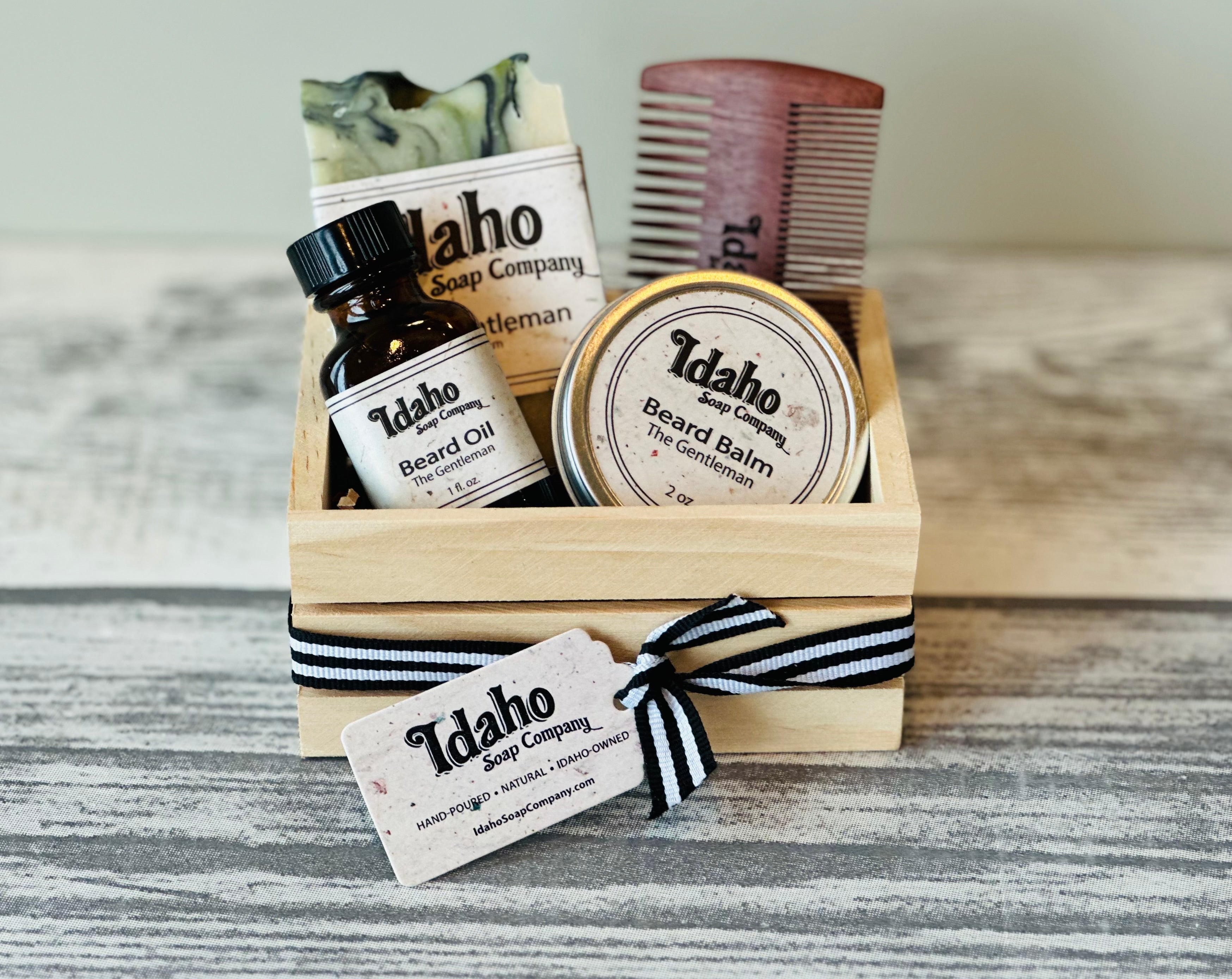 Gift Box - Men's Beard Care & Soap - The Gentleman – Idaho Soap
