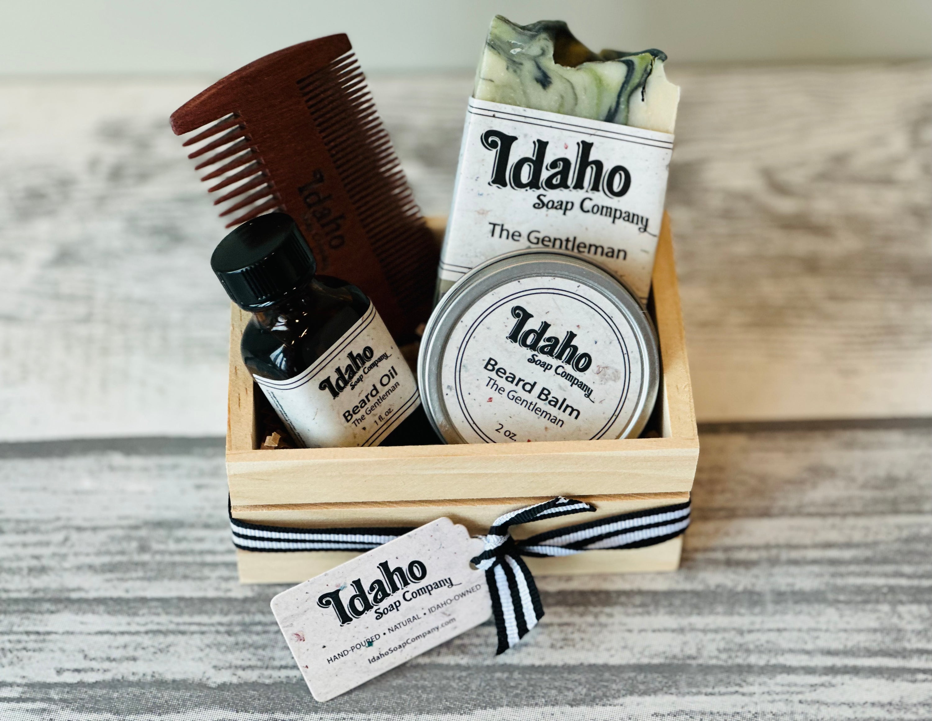 Gift Box - Men's Beard Care & Soap - The Gentleman - Idaho Soap Company
