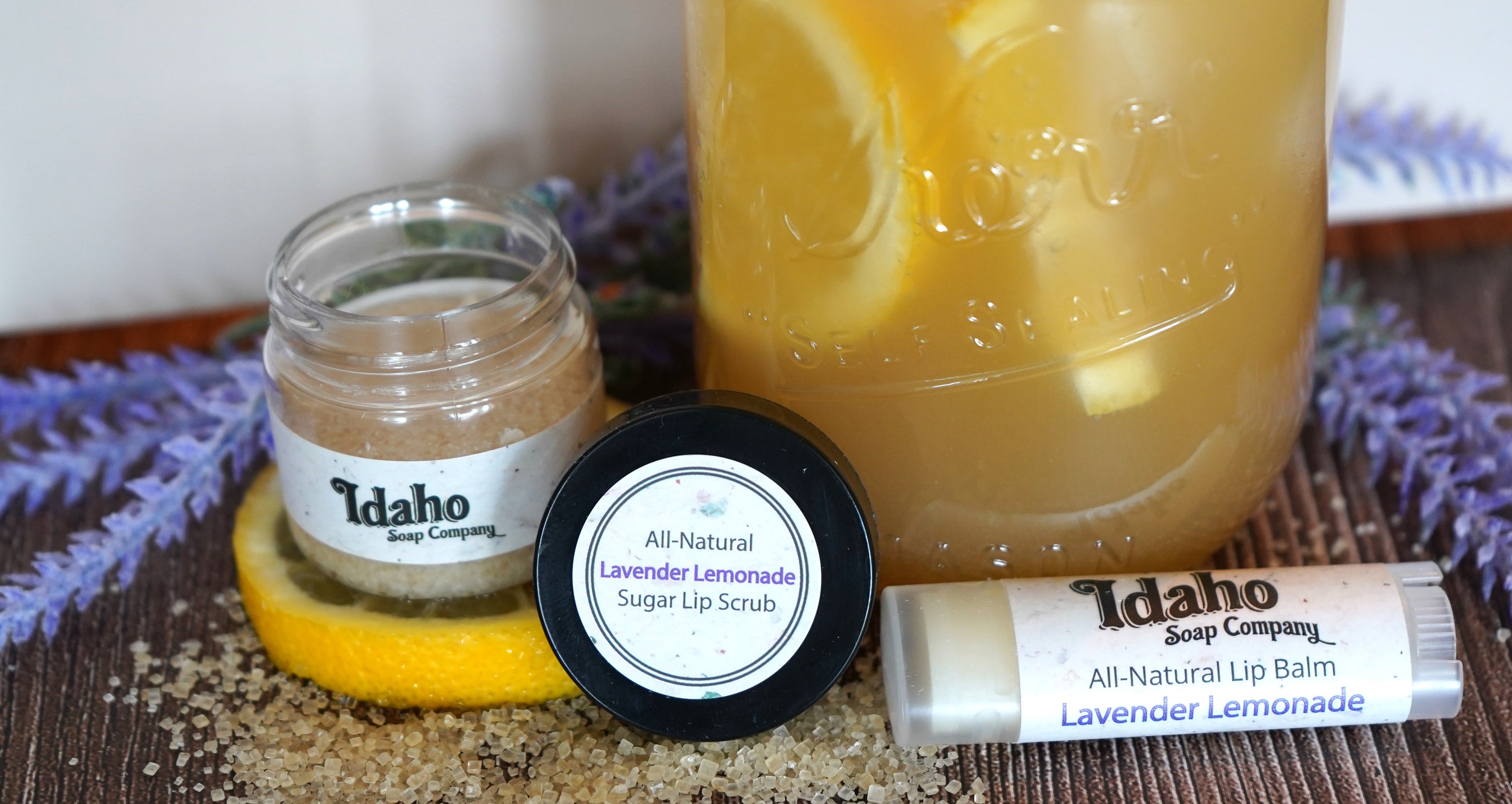 Lavender Lemonade Organic Sugar Lip Scrub - Idaho Soap Company