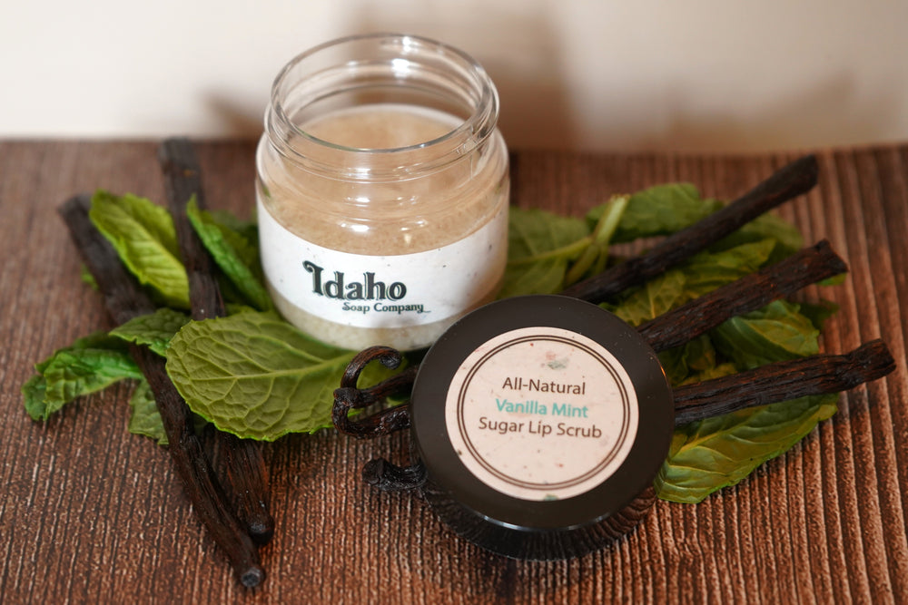 Vanilla Mint Organic Sugar Lip Scrub - Idaho Soap Company